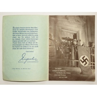 Photo plaquette Oberdonau Die Heimat des Führers 1941. Espenlaub militaria